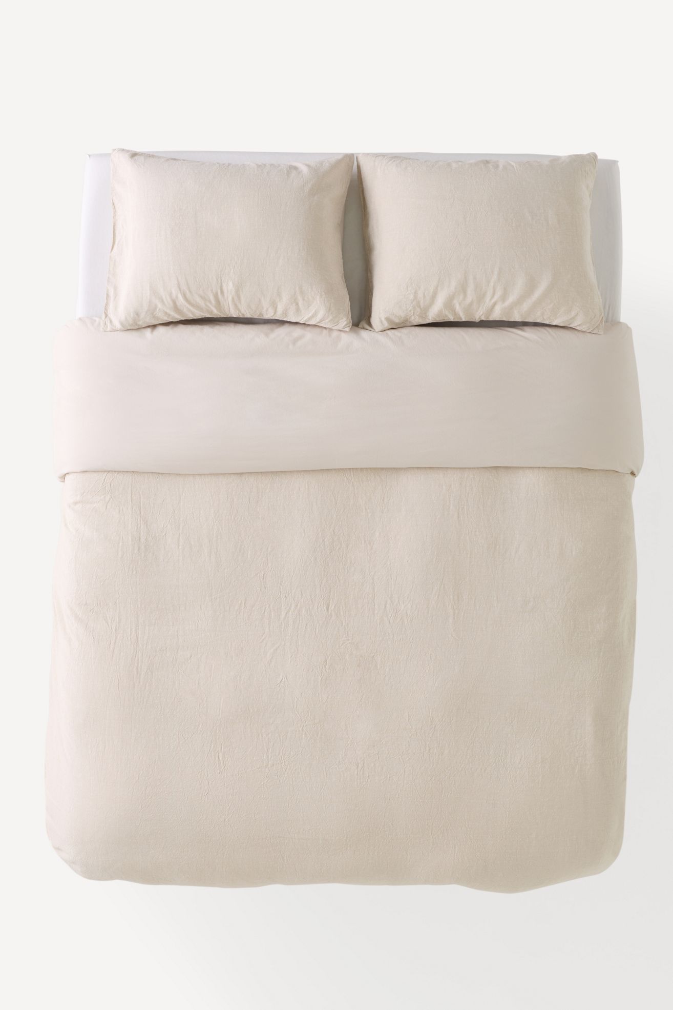 Linen Cotton Yarn Dyed Duvet - Neutral, King