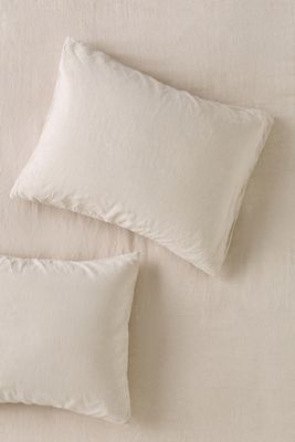 Linen Cotton Yarn Dyed Shams, Set of 2