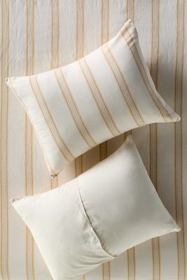 Linen Cotton Yarn Dyed Shams, Set of 2