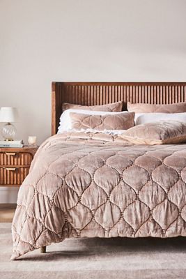 Claire Cotton Velvet Satin Quilted Bedspread