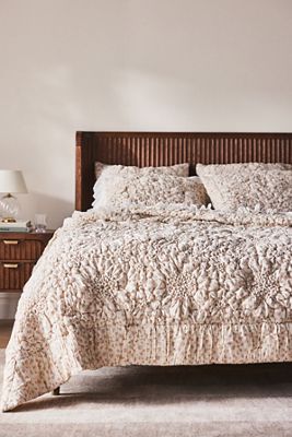 Dahlia Cotton Voile Floral Printed Textured Quilt