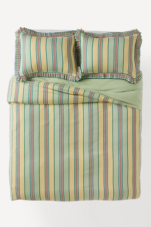 Juliet Cotton Yarn Dyed Stripe Ruffle Edge Duvet Cover #2