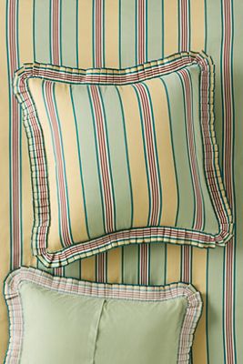 Juliet Cotton Yarn Dyed Stripe Ruffle Edge Euro Sham