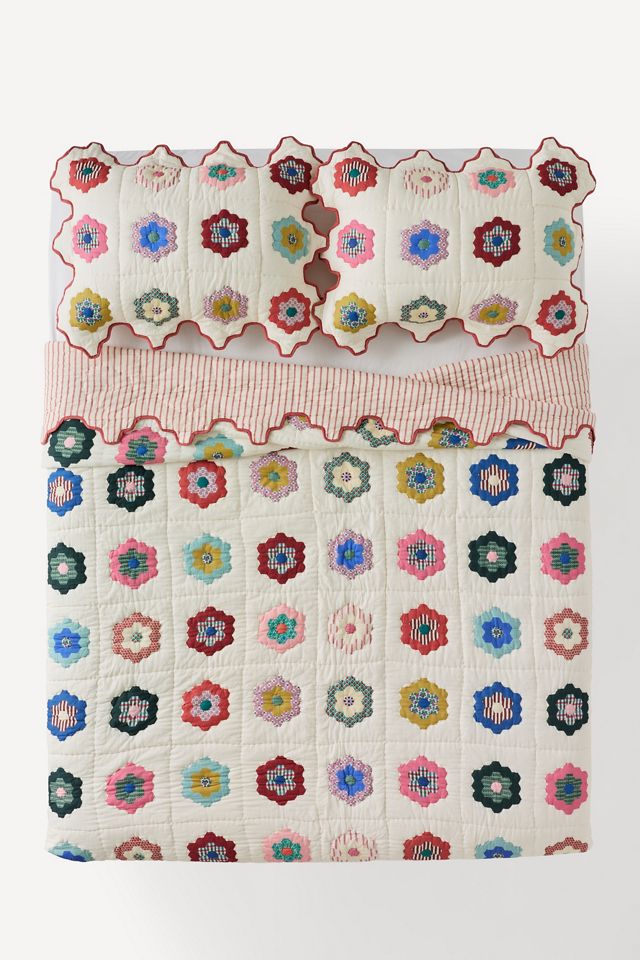 Millie Cotton Printed Geo Shaped Edge Quilt #2