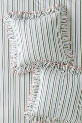 Martha Cotton Striped Ruffle Edge Euro Sham