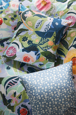 Maeve The Organic Cotton Printed Sateen Euro Sham By  In Multi
