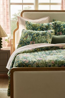 Maeve Cotton Velvet Floral Printed Quilt