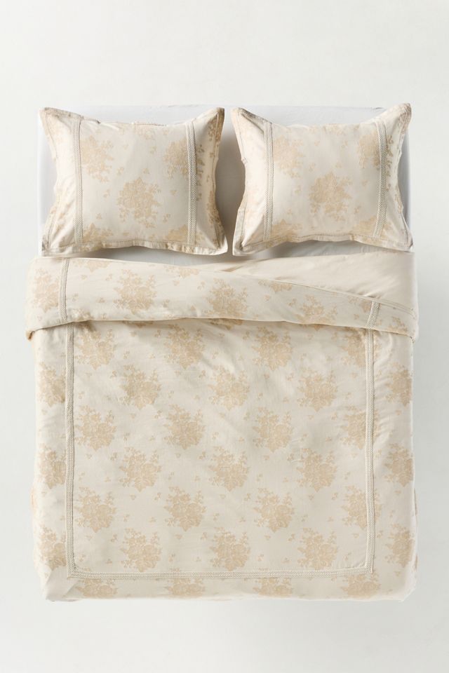 Nadia Cotton Solid Floral Embellished Duvet #2