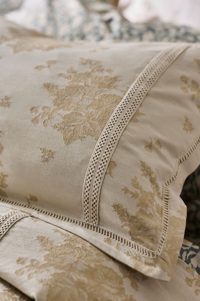 Nadia Cotton Solid Floral Embellished Duvet #1