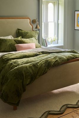 Nadia Cotton Solid Floral Embellished Duvet