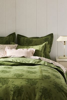 Nadia Cotton Solid Floral Embellished Duvet