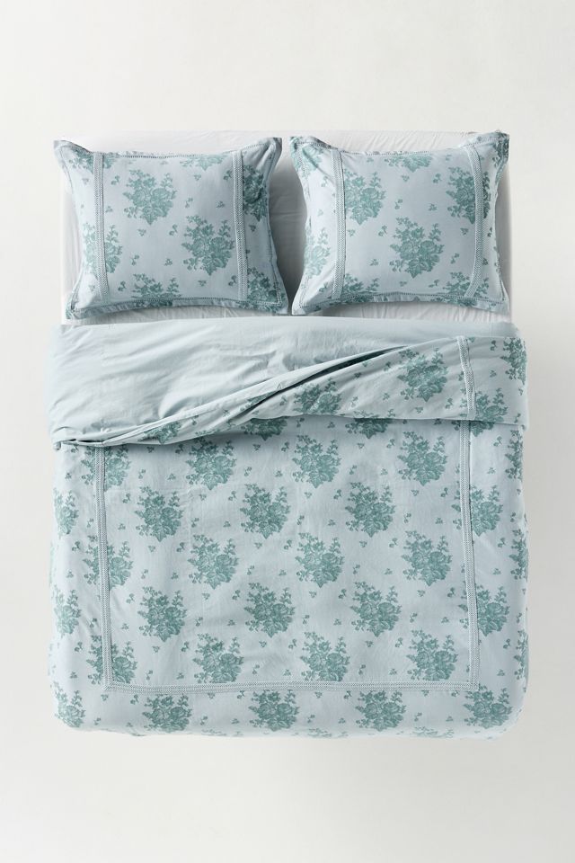 Nadia Cotton Solid Floral Embellished Duvet #2