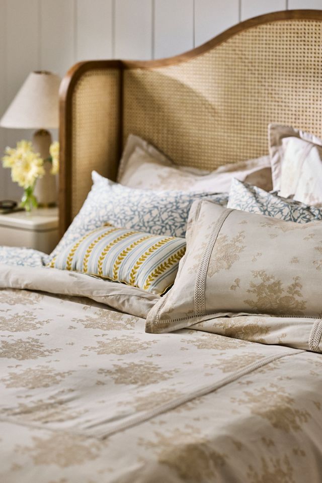 Nadia Cotton Solid Floral Embellished Shams, Set of 2 #1