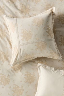 Nadia Cotton Solid Floral Embellished Euro Sham