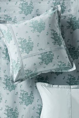 Fodera per Cuscino Nadia in Cotone Tinta Unita con Decorazioni Floreali