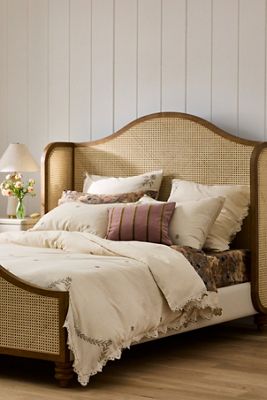 Olivia Cotton-Linen Blend Floral Embroidered Duvet Cover
