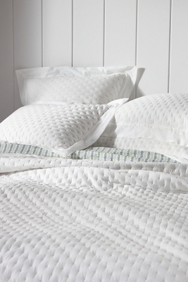 Zina Cotton Embroidered Woven Quilt | AnthroHome