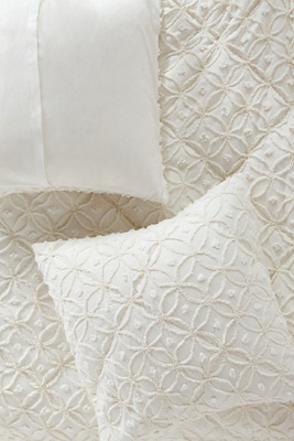 Anthropologie Layla Cotton Embellished Euro Sham