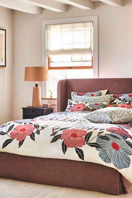 McKenzie Parrott Floral Threads Organic Cotton Printed Floral Duvet Cover
