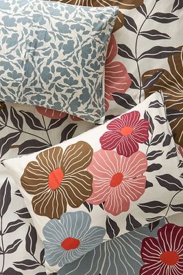 Mckenzie Parrott Organic Cotton Printed Floral Sham, Set Of 2