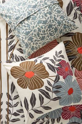 McKenzie Parrott Organic Cotton Printed Floral Euro Sham