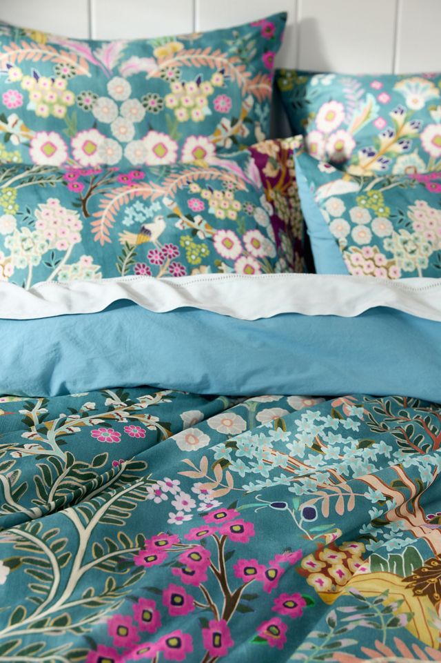 Housse de Couette Imprimée Florale en Coton-Slub Paradise #1