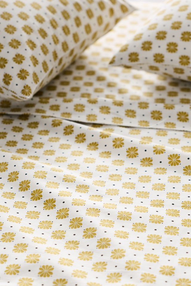 McKenzie Parrott Organic Cotton Sateen Floral Printed Sheet Set #2