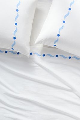 Anya Organic Cotton Embroidered Sheet Set