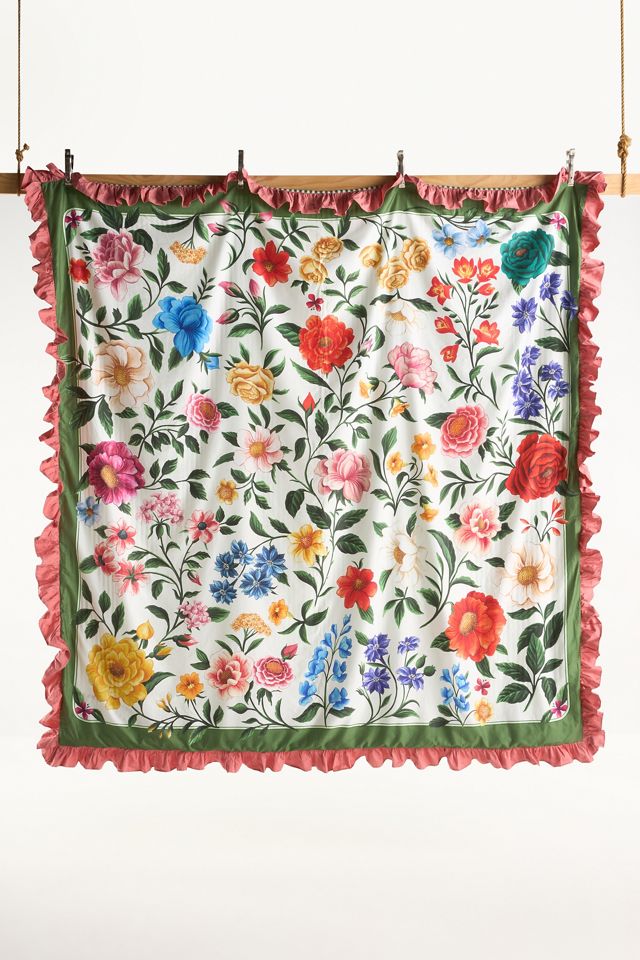 Maeve by Anthropologie Emily Organic Cotton Sateen Reversible Floral Printed Duvet