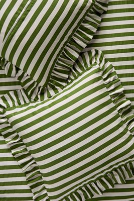 Maeve Cotton Striped Ruffle Printed Euro Sham