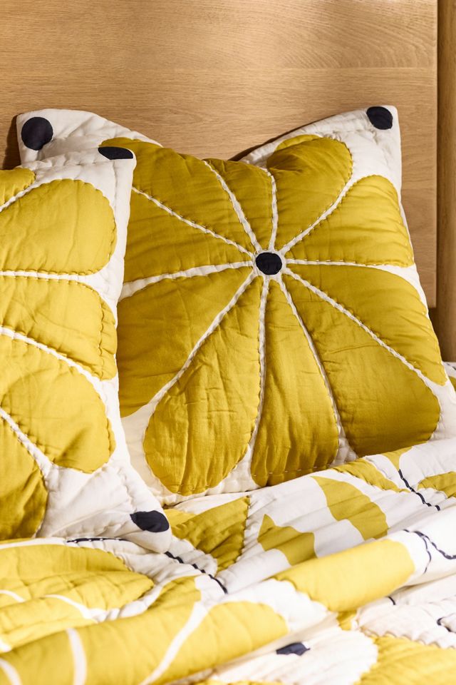 McKenzie Parrott Cotton Floral Printed Euro Sham #1