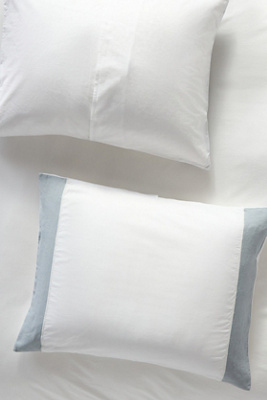 Anthropologie Fatine Cotton-linen Shams, Set Of 2