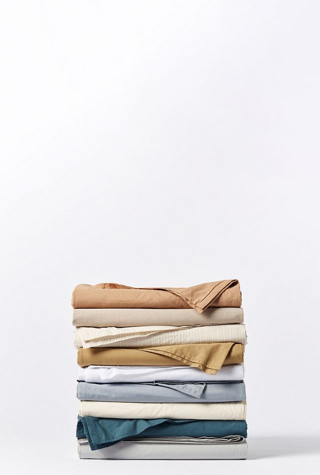 Coyuchi Organic Crinkled Percale Duvet Cover #1