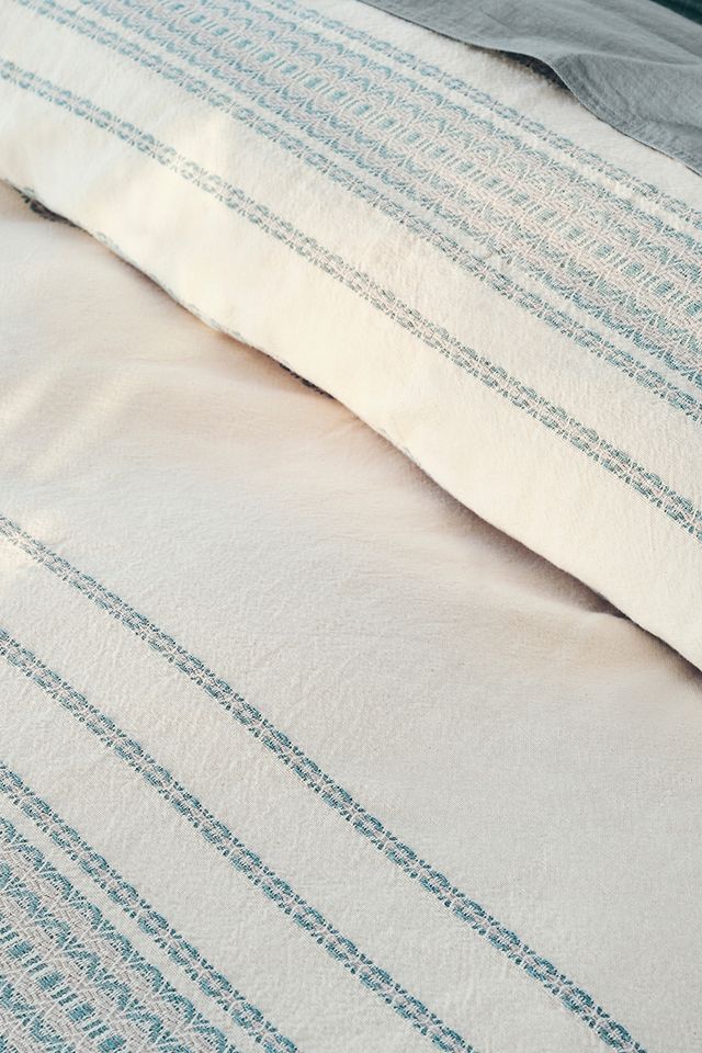 Coyuchi Rippled Stripe Organic Duvet Cover #2