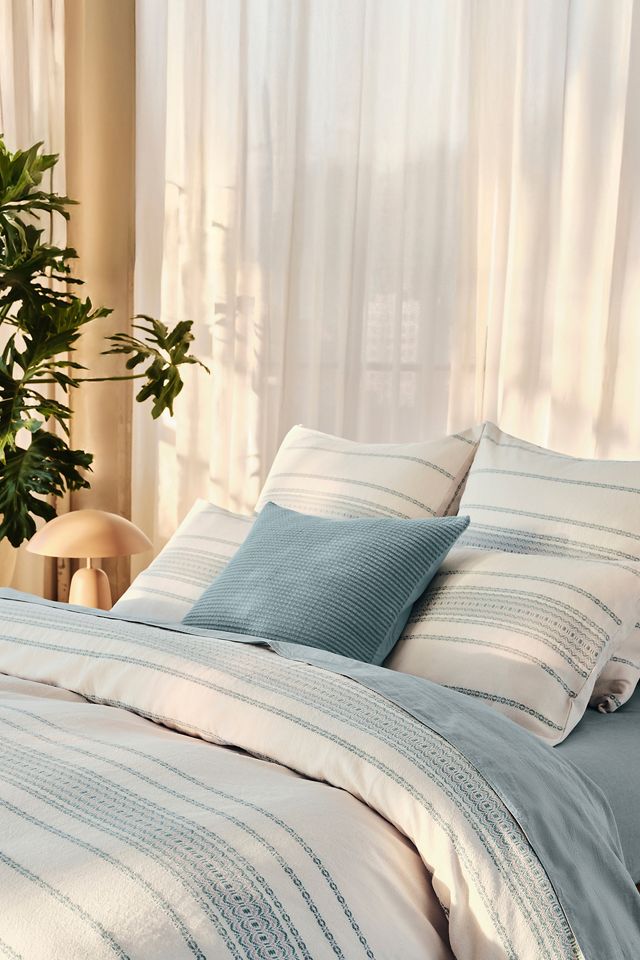 Coyuchi Rippled Stripe Organic Sham #1