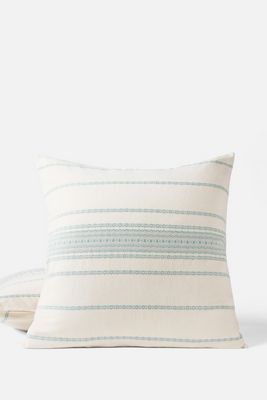 Coyuchi Rippled Stripe Organic Euro Sham