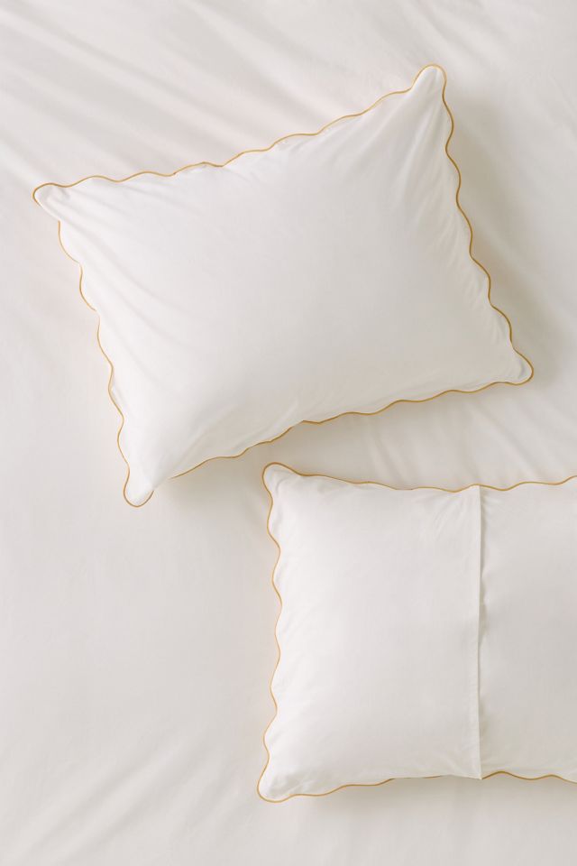 Cotton Marrow Scalloped Edge Shams, Set of 2 #1