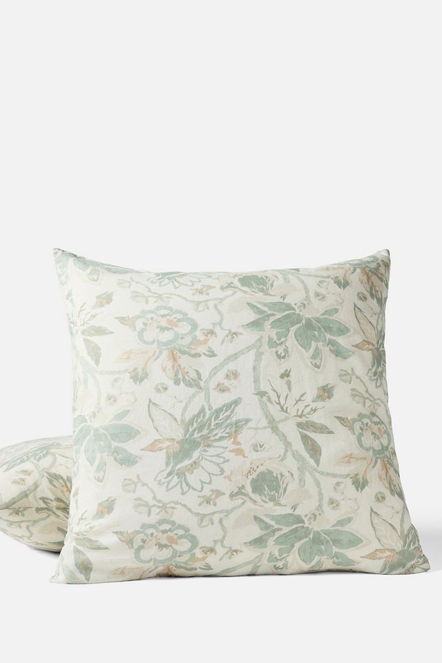 Coyuchi Sea Bloom Print Euro Sham #1
