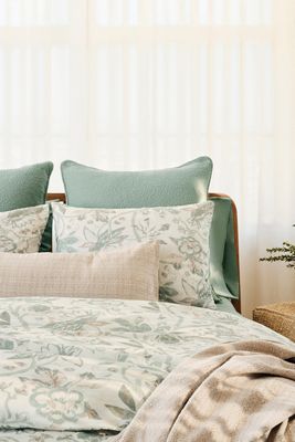 Coyuchi Sea Bloom Print Duvet Cover