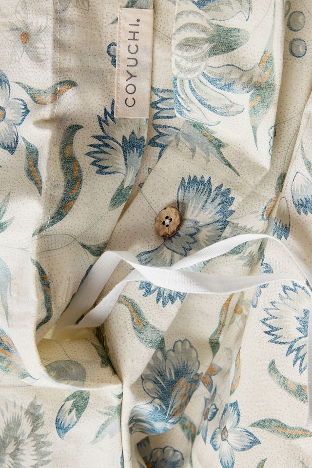 Coyuchi Voile Organic Print Duvet Cover #2