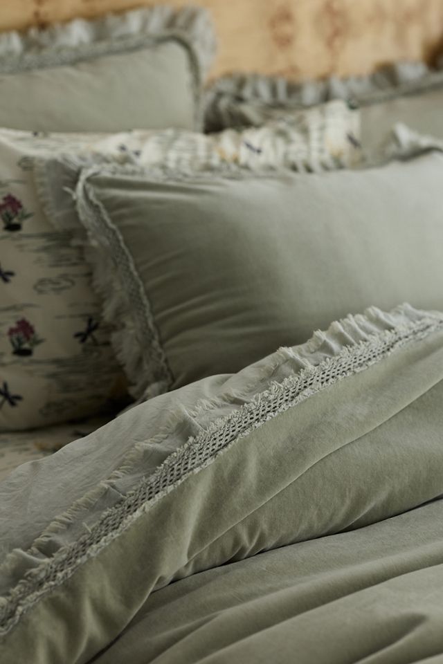 Victoria Cotton Velvet Ruffle Duvet #1
