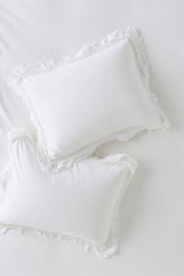 Victoria Cotton Velvet Ruffle Shams, Set of 2
