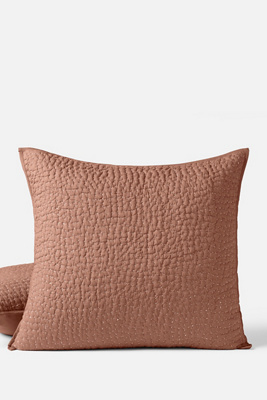 Coyuchi Pebbled Handstitched Organic Euro Sham