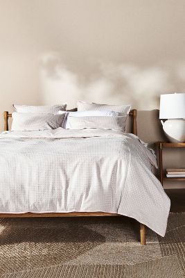 Anthropologie Textured Alma Duvet Cover By  In Grey Size Kg Top/bed
