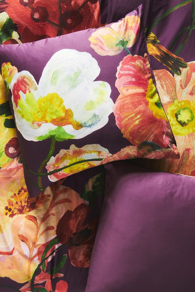 Nathalie Lete for Anthropologie Bloom Organic Sateen Square Pillowcase ...