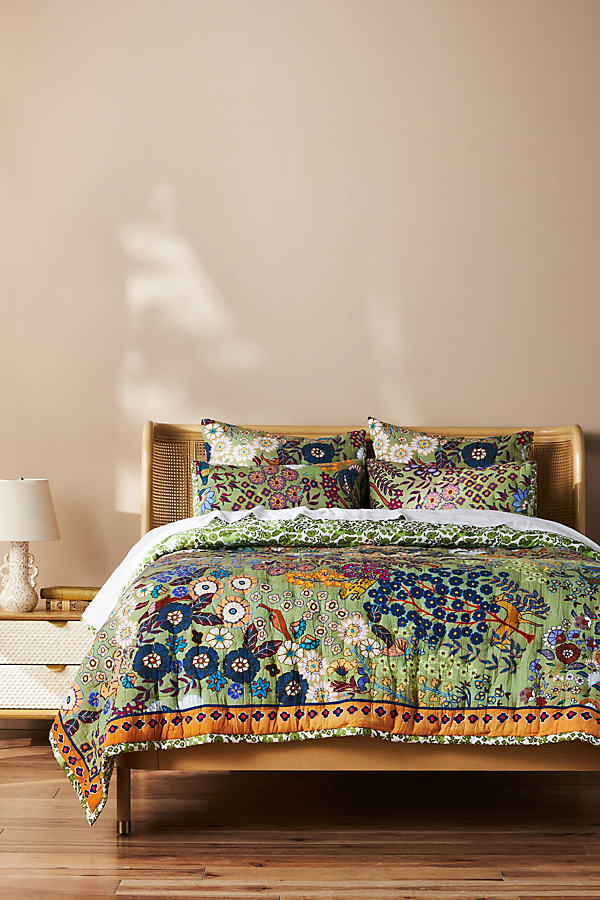 Anthropologie Averill Organic Cotton Quilt In Assorted