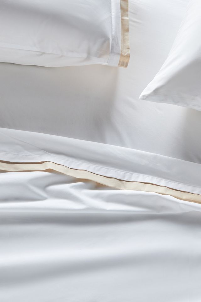 Tipped Contrast Percale Sheet Set #2