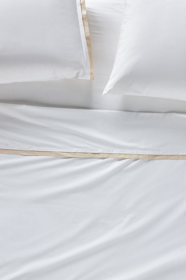 Tipped Contrast Percale Sheet Set #1