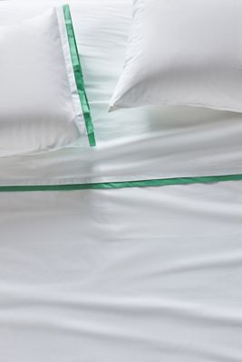 Tipped Contrast Percale Sheet Set