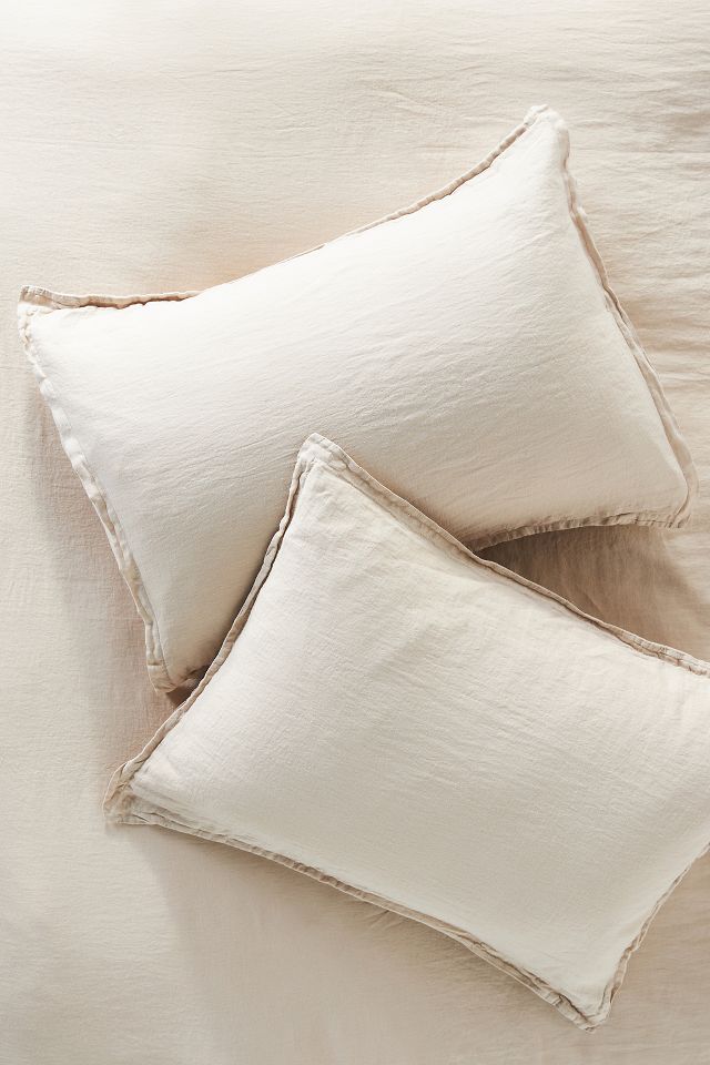 Washed Linen Shams, Set of 2
